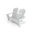 Frog Furnishings White Riveria Adirondack Love Seat PB ADRIVWHI